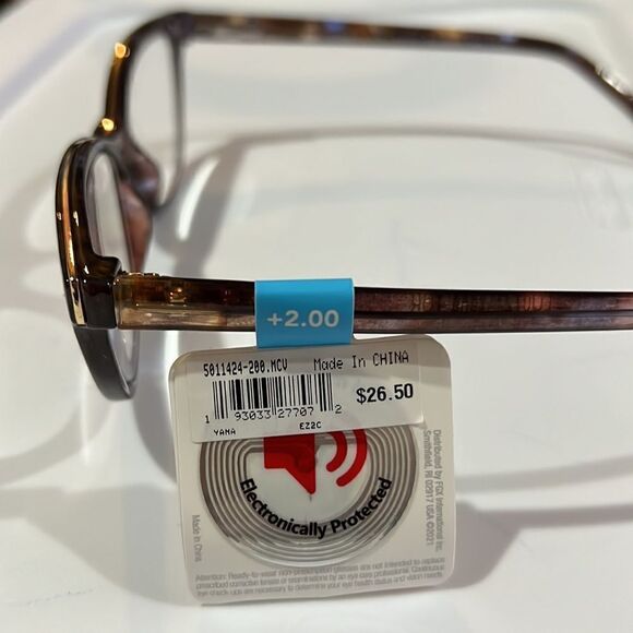 Foster Grant NWT EZ2C Readers Brown Gold trim. 2.00 mag. EG20 - Picture 4 of 4